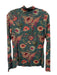 Ulla Johnson Size S Green, Pink, Multi Floral Turtleneck Long Sleeve Top Green, Pink, Multi / S