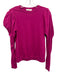 Hale Bob Size S Fuchsia Pink Viscose Blend Puff Shoulder Long Sleeve Top Fuchsia Pink / S