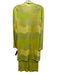 Alexis Size XS Lime Green & Yellow Viscose Blend Button Closure Pant Set Lime Green & Yellow / XS