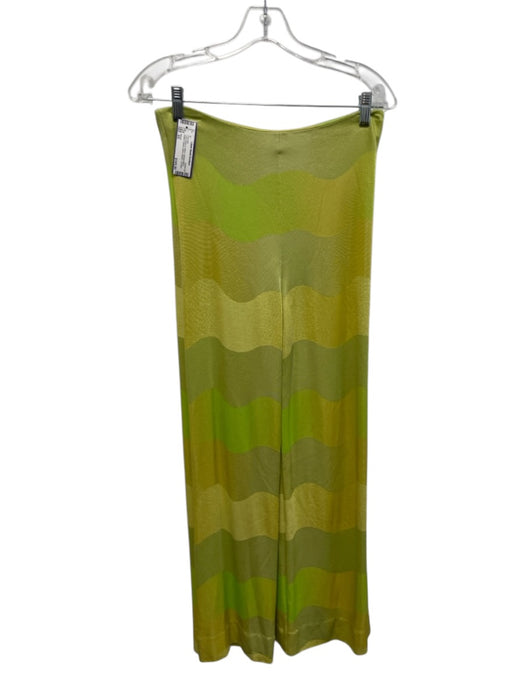 Alexis Size XS Lime Green & Yellow Viscose Blend Button Closure Pant Set Lime Green & Yellow / XS