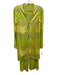 Alexis Size XS Lime Green & Yellow Viscose Blend Button Closure Pant Set Lime Green & Yellow / XS