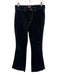 Johnny Was Size 26 Black Cotton Blend Contrast Stitch High Rise Flare Jeans Black / 26