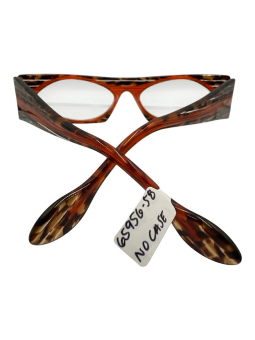 Theo Orange & Brown Acetate Tortoiseshell Rectangle Glasses Orange & Brown