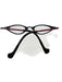 Theo Belgium Pink Metal Narrow Cat Eye Glasses Pink