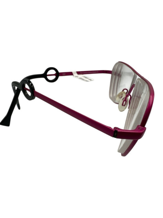 Theo Belgium Pink Metal Colorblock Aviator Glasses Pink