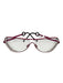 Theo Belgium Pink Metal Colorblock Aviator Glasses Pink