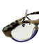 Theo Belgium Black, Cream, Blue Acetate Colorblock Round Glasses Black, Cream, Blue