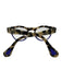 Theo Belgium Black, Cream, Blue Acetate Colorblock Round Glasses Black, Cream, Blue