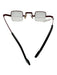 Theo Belgium Red & Black Metal micro Colorblock Square Glasses Red & Black
