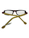Theo Belgium Yellow & red Metal Acetate Colorblock Rectangle Glasses Yellow & red