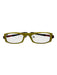 Theo Belgium Yellow & red Metal Acetate Colorblock Rectangle Glasses Yellow & red
