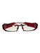 Theo Belgium Red Acetate Rectangle Glasses Red