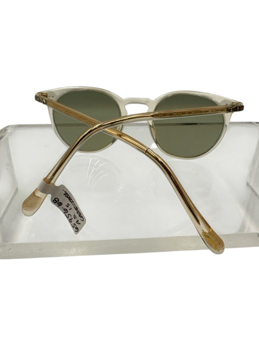 Oliver Peoples Gold & Clear Acetate Tinted Wayfarer Glasses Gold & Clear