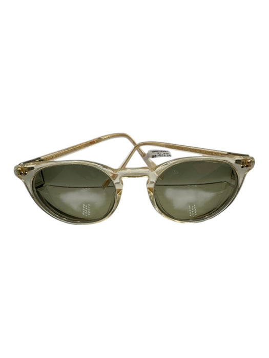 Oliver Peoples Gold & Clear Acetate Tinted Wayfarer Glasses Gold & Clear