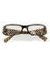 Alain Mikli Brown & Cream Acetate Checkered Rectangle Glasses Brown & Cream