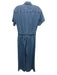 Rag & Bone Size S Blue Wash Cotton Blend Button Front Tie belt Denim Jumpsuit Blue Wash / S