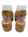 Cordani Shoe Size 38 Gold & Beige Leather Cork Criss Cross Platform Sandals Gold & Beige / 38