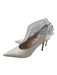 Jimmy Choo Shoe Size 39 White Leather Croc Embossed Slingback Pointed Toe Pumps White / 39
