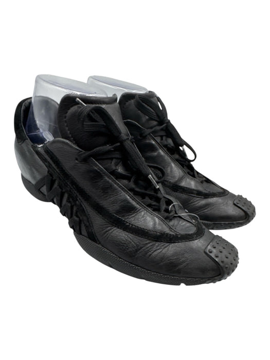 Dior Shoe Size 38 Black Leather Lace Up Detail Low Sneakers Black / 38