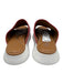 Clergerie Shoe Size 37 Red & White Leather Slide Platform Sandals Red & White / 37