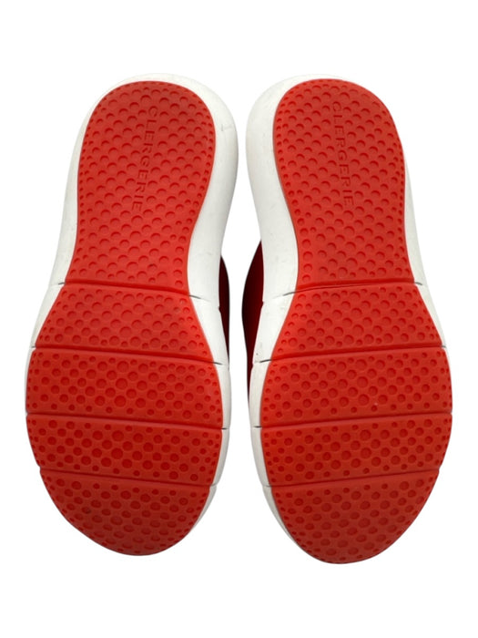 Clergerie Shoe Size 37 Red & White Leather Slide Platform Sandals Red & White / 37