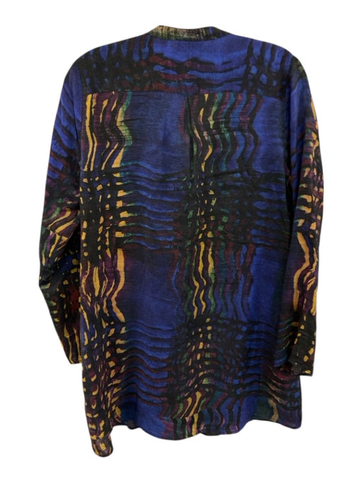 Johnny Was Size S Purple, Blue, Green Embroidered Abstract Long Sleeve Tunic Top Purple, Blue, Green / S