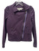 See By Chloe Size 4 Purple Cotton Blend Asymmetric Zip Zip Pockets Collar Jacket Purple / 4