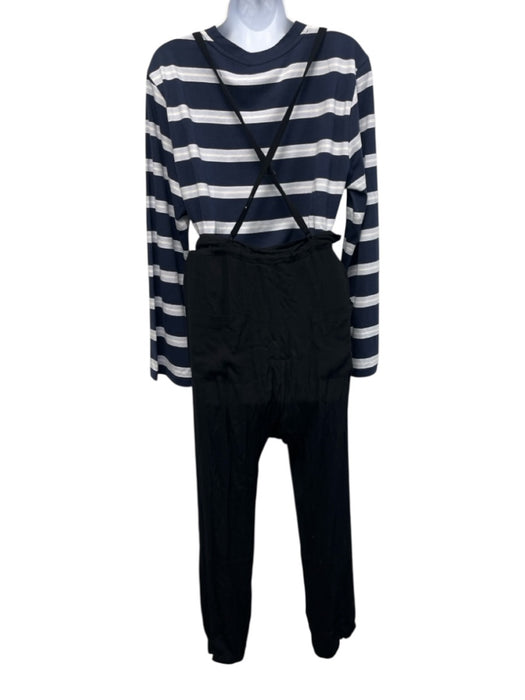 Ulla Johnson Size 8 Black Rayon High Rise Drop Crotch removable suspender Pants Black / 8
