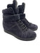 Prada Sport Shoe Size 39 Navy Blue Suede Velcro Lace Up High Top Wedge Sneakers Navy Blue / 39