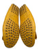 Tods Shoe Size 38 Yellow Leather silver tone hardware Croc Embossed Loafers Yellow / 38