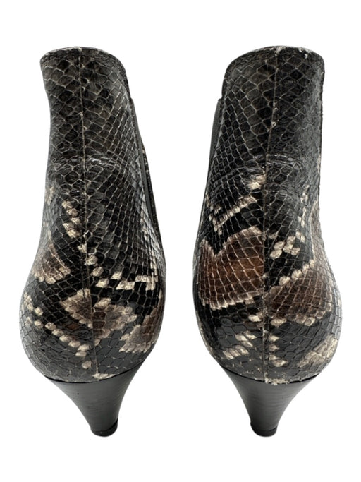 Pedro Garcia Shoe Size 39 Black, Brown, Cream Leather Upper Elastic Side Booties Black, Brown, Cream / 39