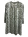 Diane Von Furstenberg Size XS Green & White No Fabric Tag Snake Print Dress Green & White / XS