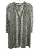 Diane Von Furstenberg Size XS Green & White No Fabric Tag Snake Print Dress Green & White / XS