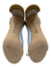 Pelle Moda Shoe Size 8 Champagne Gold textile upper Metallic Block heel Sandals Champagne Gold / 8