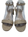Pelle Moda Shoe Size 8 Champagne Gold textile upper Metallic Block heel Sandals Champagne Gold / 8