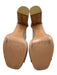 Pelle Moda Shoe Size 8.5 Tan Suede Upper Cork Scalloped Edge Block heel Sandals Tan / 8.5