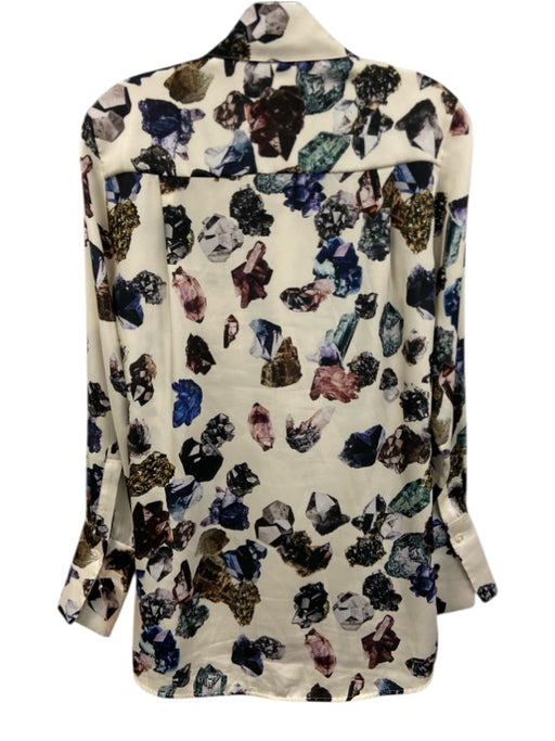 Victoria Victoria Beckham Size Est M Cream, Black & Multi No Fabric Tag Top Cream, Black & Multi / Est M