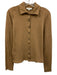 Vince Size M Tan Brown No Fabric Tag Long Sleeve Button Front Collar Knit Top Tan Brown / M