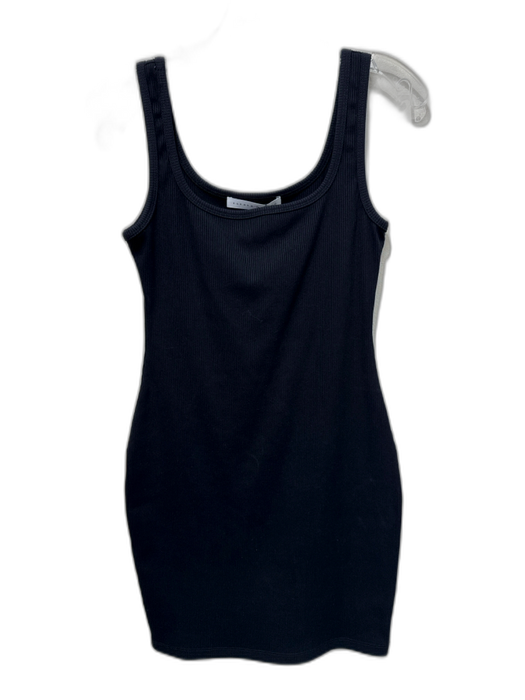 Susan Monaco Size XS Black Nylon Blend Ribbed Knit bodycon Square Neck Dress Black / XS