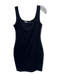 Susan Monaco Size XS Black Nylon Blend Ribbed Knit bodycon Square Neck Dress Black / XS