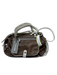 Joy Gryson Taupe & Cream Leather Braided Handle Buckle Detail Shoulder Bag Taupe & Cream / M