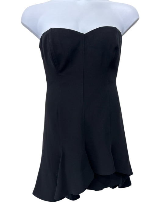 Cinq a Sept Size 14 Black Triacetate Blend built in corset Flounce Hem Dress Black / 14