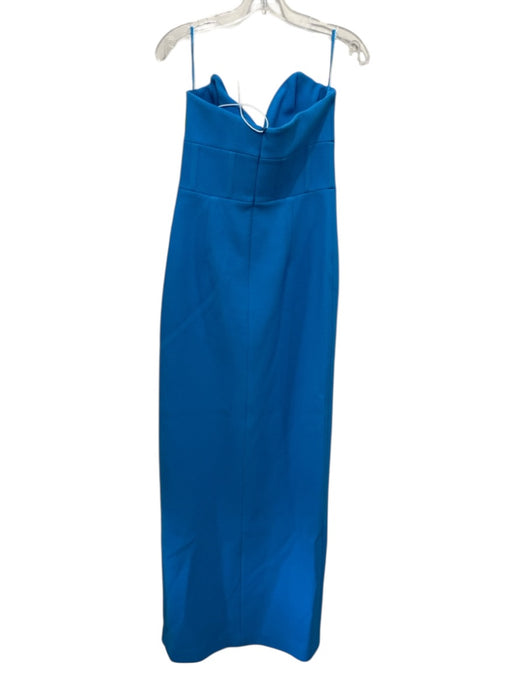 Rebecca Vallance Size 6 Blue Polyester Slit Strapless Sweetheart Neckline Gown Blue / 6