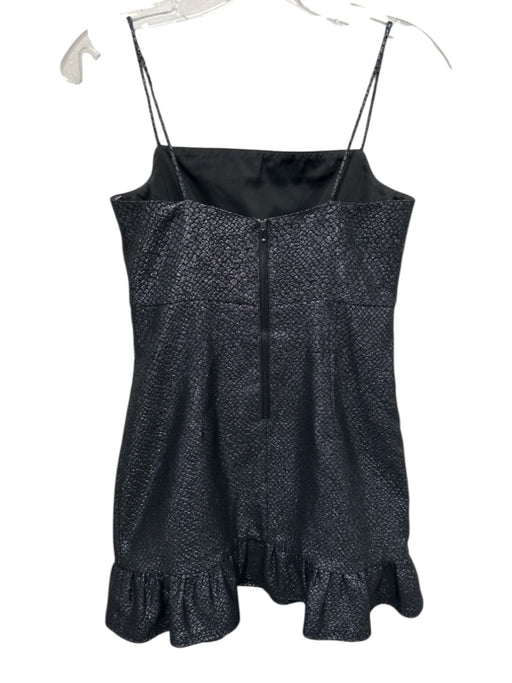 Saylor Size XS Black Polyester Shimmer Spaghetti Straps Back Zip Dress Black / XS