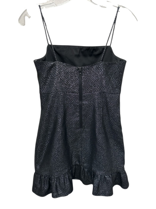 Saylor Size XS Black Polyester Shimmer Spaghetti Straps Back Zip Dress Black / XS