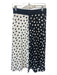 Alice + Olivia Size 4 Black & White Silk Polka Dots Back Zip Stretch Waist Skirt Black & White / 4