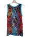 Missoni Size Small Blue & Multi Viscose Sleeveless Abstract Design Top Blue & Multi / Small