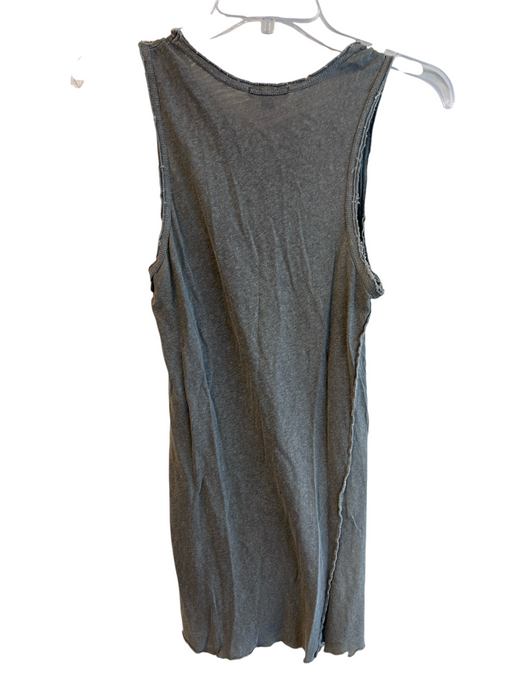 James Perse Size 3 Grey Linen & Cotton Distressed Sleeveless Round Neck Top Grey / 3