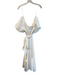 ASTR The Label Size Small White Polyester Blend Short Puff Sleeve Back Tie Dress White / Small