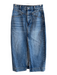 Bardot Size 4 Medium Wash 100% Cotton 4 Pocket Front Zip Denim Front Slit Skirt Medium Wash / 4